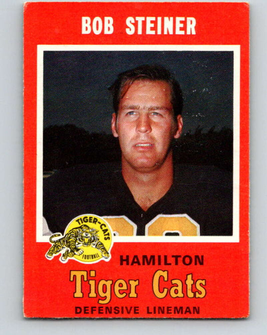 1971 O-Pee-Chee CFL Football #73 Bob Steiner, Hamilton Tiger Cats  V33009
