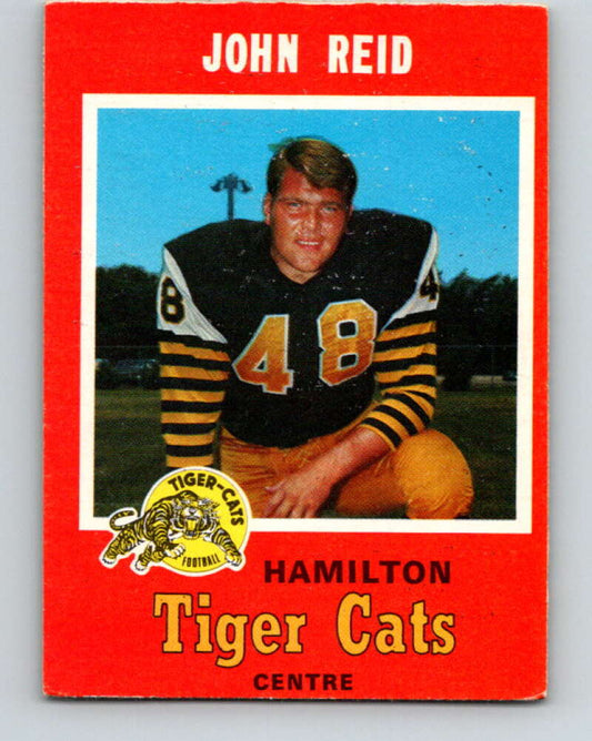 1971 O-Pee-Chee CFL Football #74 John Reid, Hamilton Tiger Cats  V33010