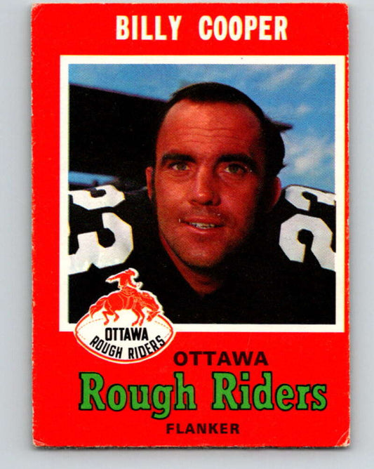 1971 O-Pee-Chee CFL Football #78 Billy Cooper, Ottawa Rough Riders  V33014