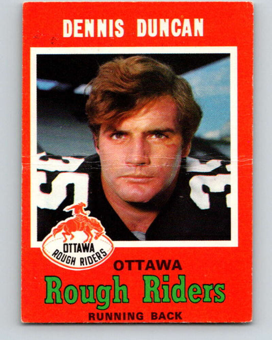1971 O-Pee-Chee CFL Football #81 Denis Duncan, Ottawa Rough Riders  V33017