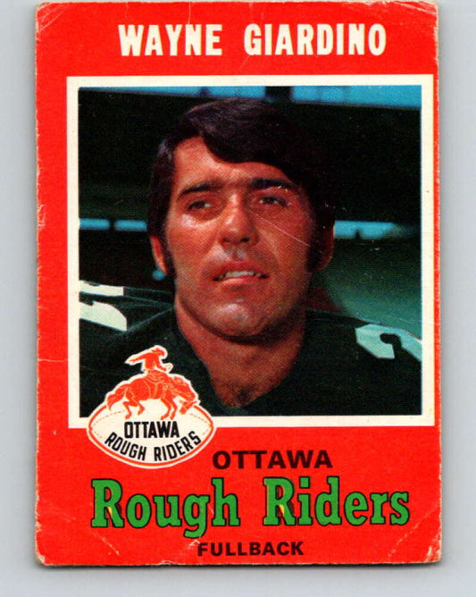 1971 O-Pee-Chee CFL Football #86 Wayne Giardino, Ottawa Rough Riders  V33018