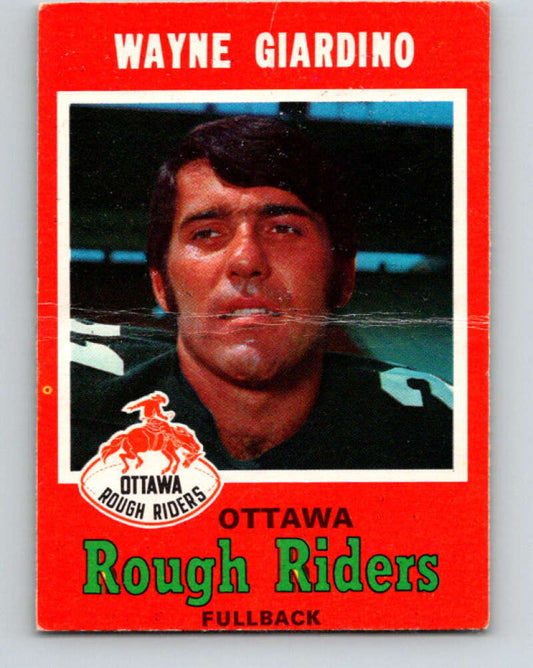 1971 O-Pee-Chee CFL Football #86 Wayne Giardino, Ottawa Rough Riders  V33019