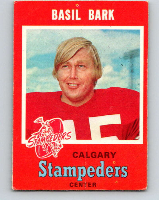1971 O-Pee-Chee CFL Football #119 Basil Bark, Calgary Stampeders  V33033