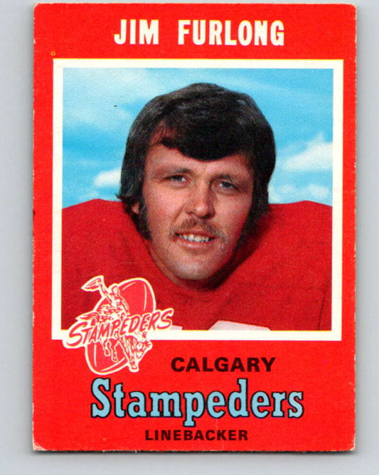 1971 O-Pee-Chee CFL Football #122 Jim Furlong, Calgary Stampeders  V33036