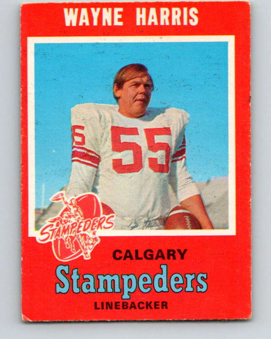 1971 O-Pee-Chee CFL Football #123 Wayne Harris, Calgary Stampeders  V33037