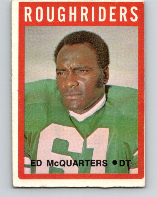 1972 O-Pee-Chee CFL Football #83 Ed McQuarters, Rough Riders  V33062