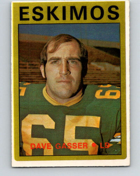1972 O-Pee-Chee CFL Football #94 Dave Gasser, Eskimos  V33063