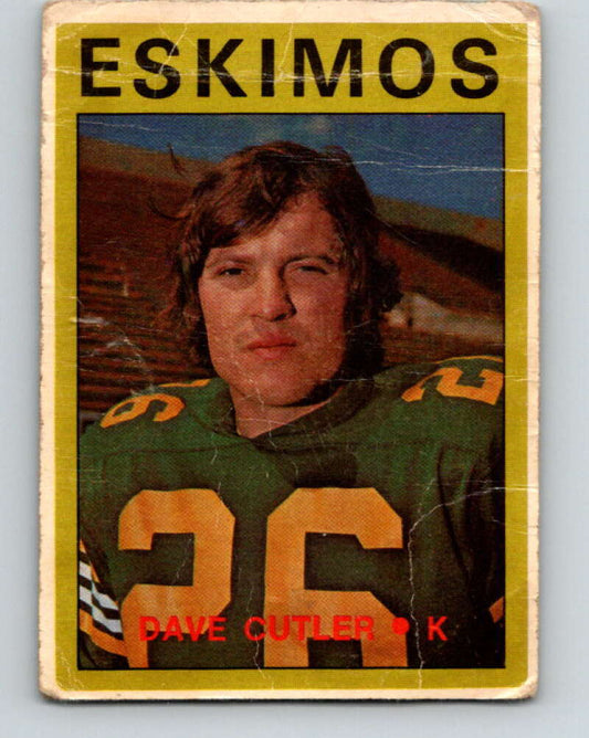 1972 O-Pee-Chee CFL Football #96 Dave Cutler, Eskimos  V33065