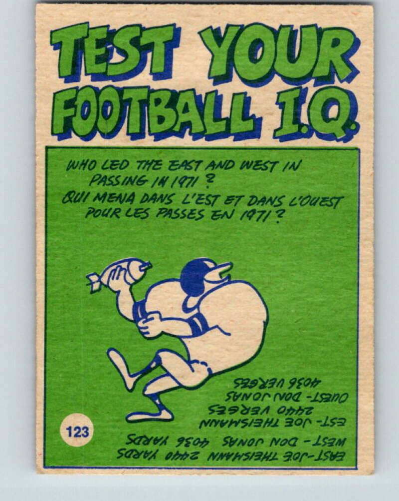 1973 O-Pee-Chee CFL Football #123 Pro Action  V33071