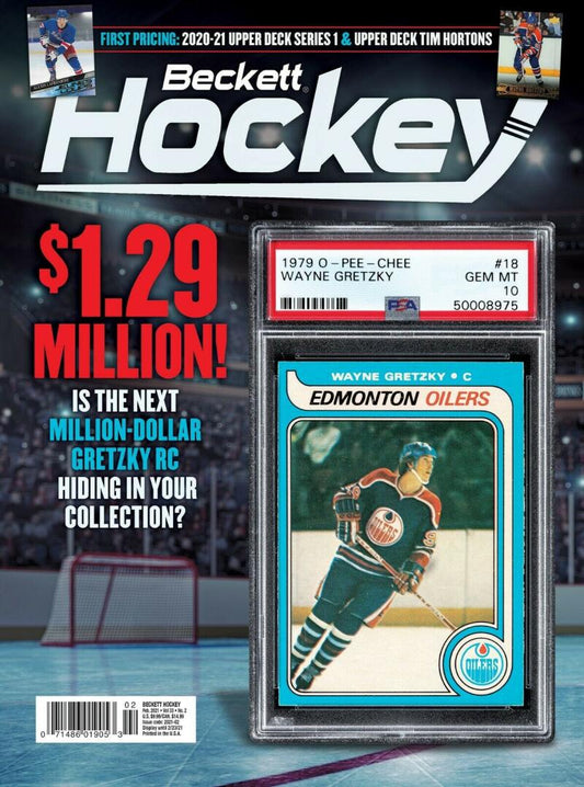 February 2021 Beckett Hockey Monthly Magazine - Gretzky Oilers Cover