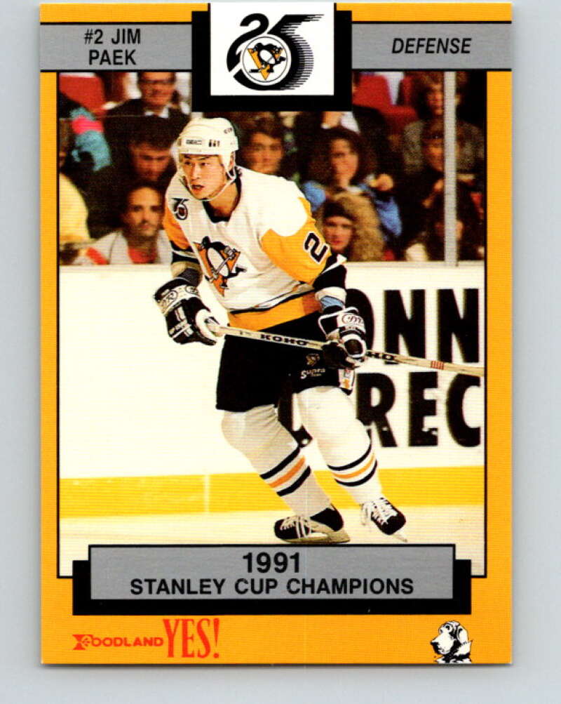 1990-91 Foodland Pittsburgh Penguins #1 Jim Paek   V33100