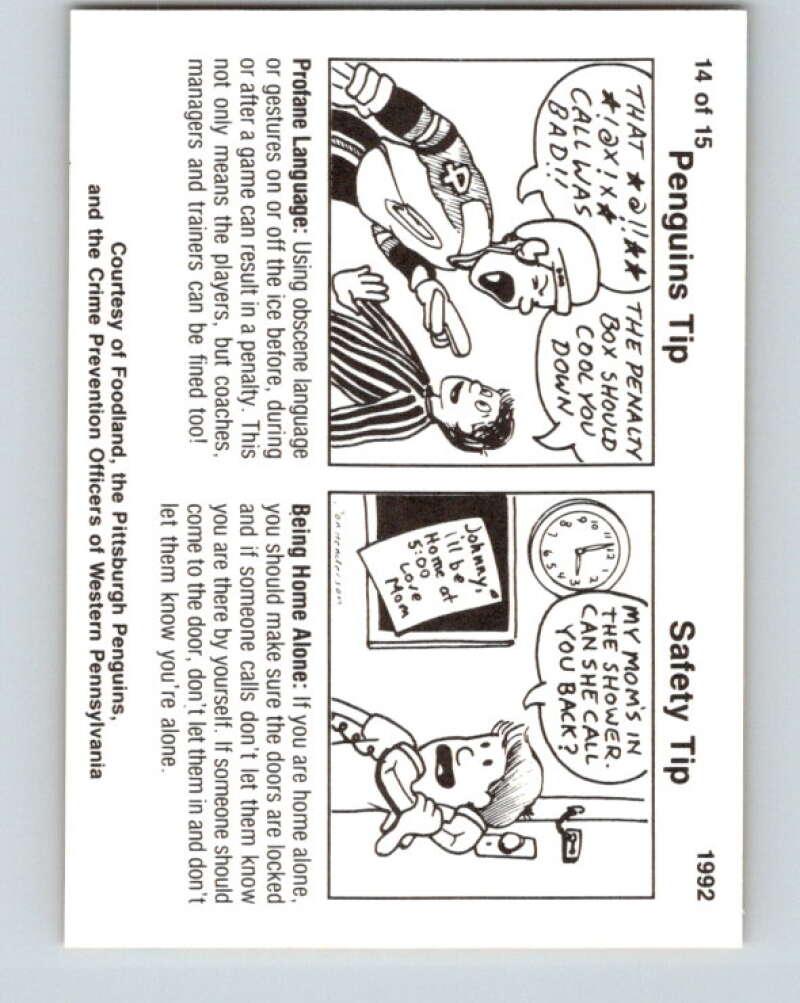 1991-92 Foodland Pittsburgh Penguins #14 Peter Taglianetti   V33112