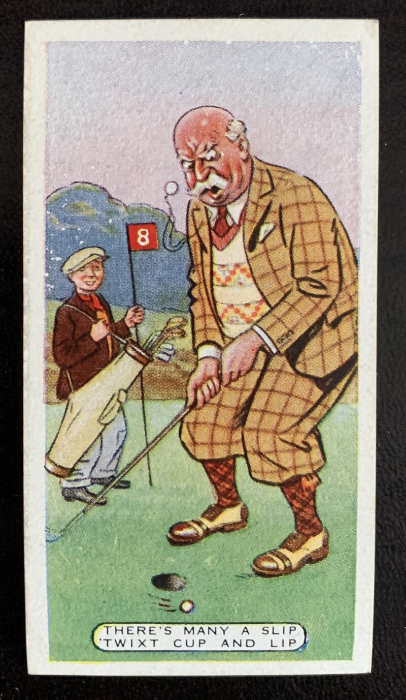 1926 Adath Tobacco Figures of Speech #43 Twixt Cup Vintage Golf Card V33279