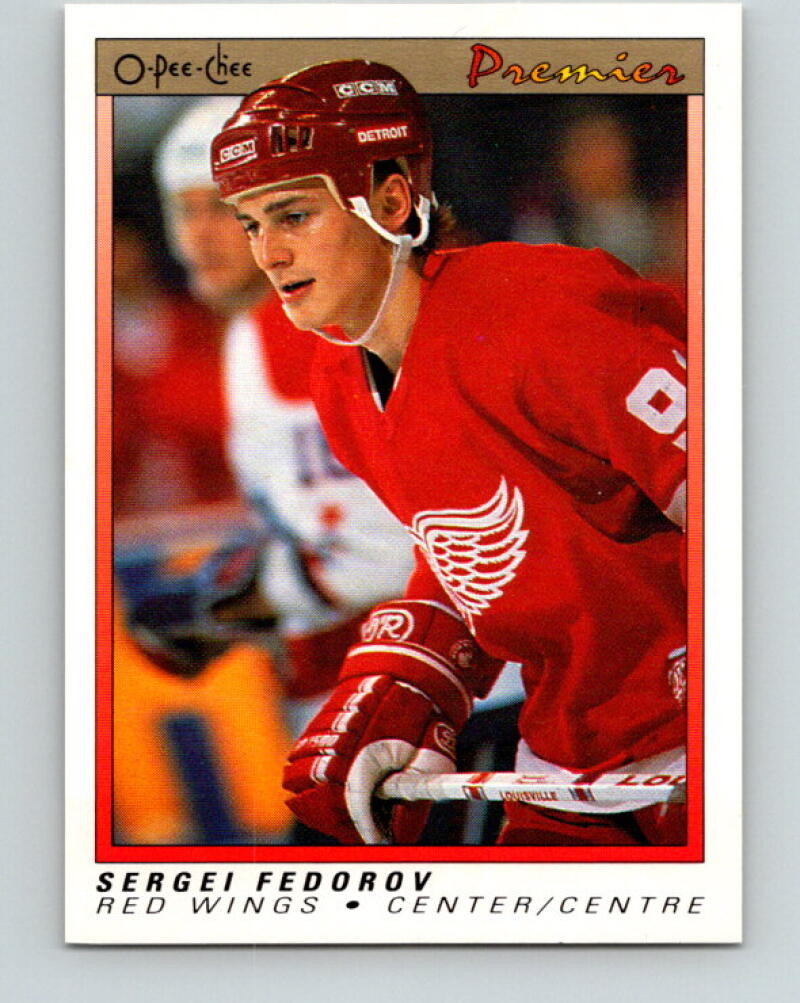 1990-91 OPC Premier #30 Sergei Fedorov RC Rookie Red Wings Mint V33292