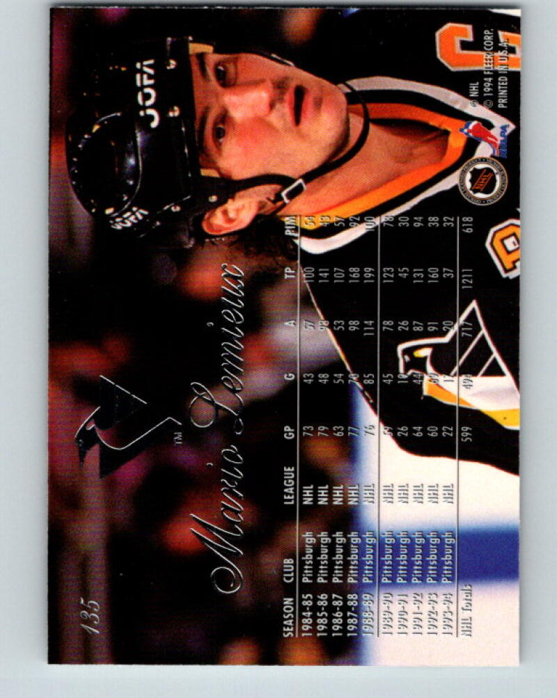 1994-95 Flair #135 Mario Lemieux Pittsburgh Penguins V33322