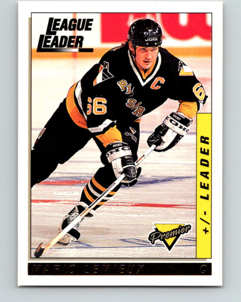 1993-94 Topps Premier Gold #37 Mario Lemieux LL Penguins V33334