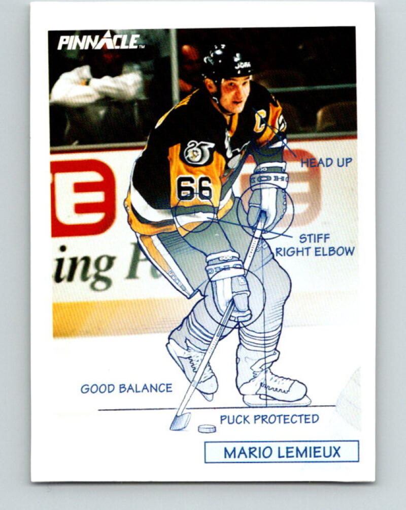 1991-92 Pinnacle #380 Mario Lemieux TECH Pittsburgh Penguins V33347