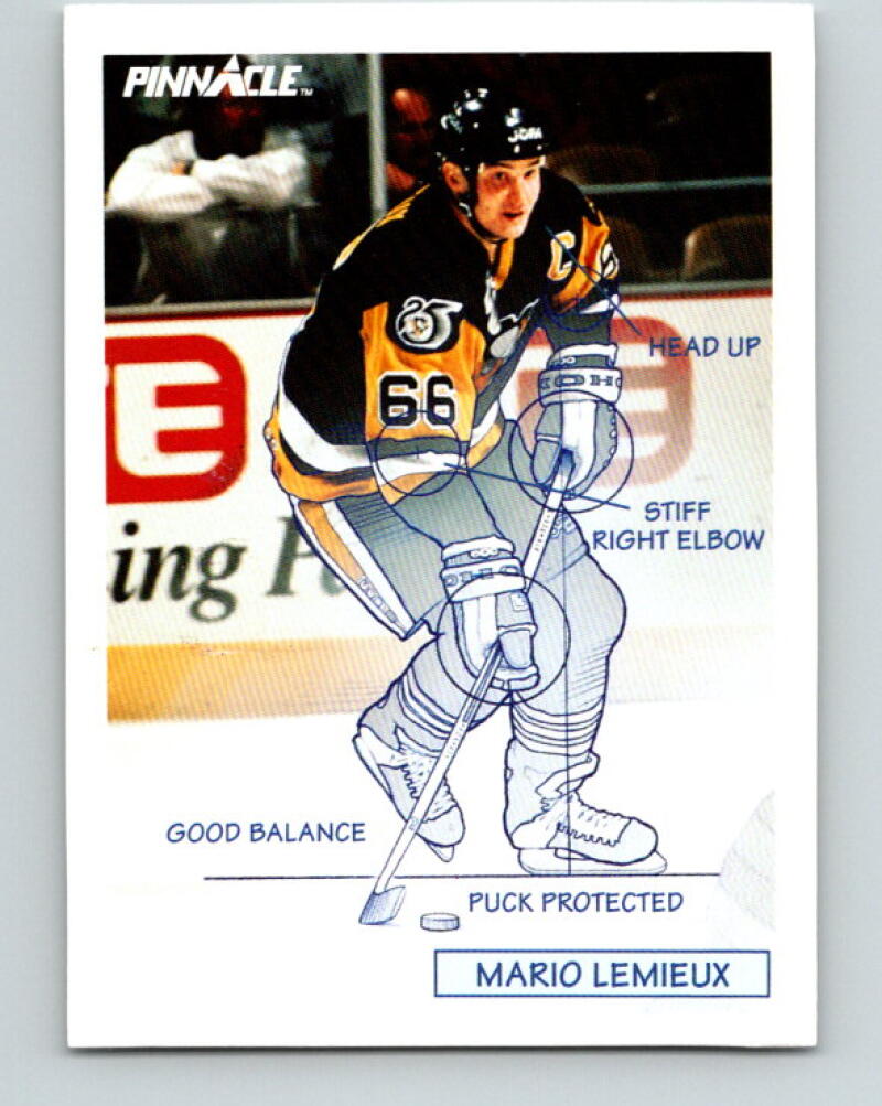 1991-92 Pinnacle #380 Mario Lemieux TECH Pittsburgh Penguins V33348