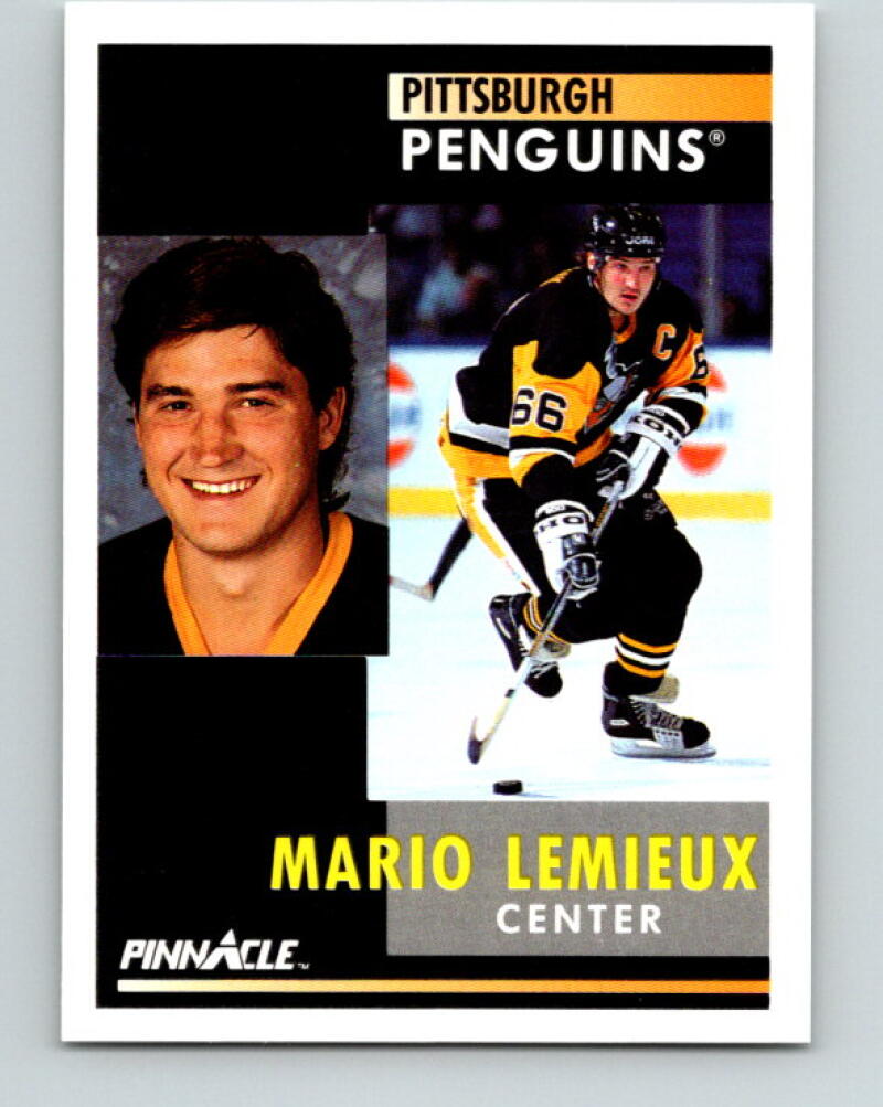 1991-92 Pinnacle #1 Mario Lemieux  Pittsburgh Penguins V33350