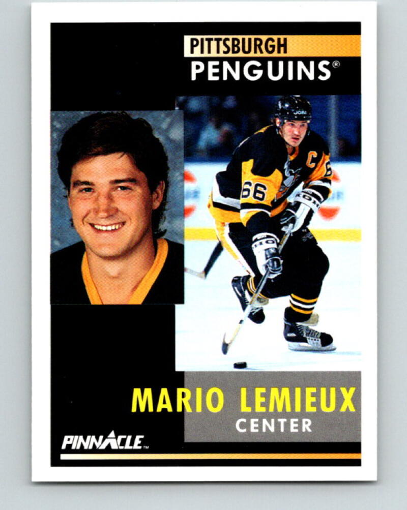 1991-92 Pinnacle #1 Mario Lemieux  Pittsburgh Penguins V33351