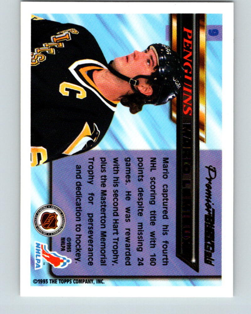 1993-94 Topps Premier Black Gold #9 Mario Lemieux MINT Penguins V33376