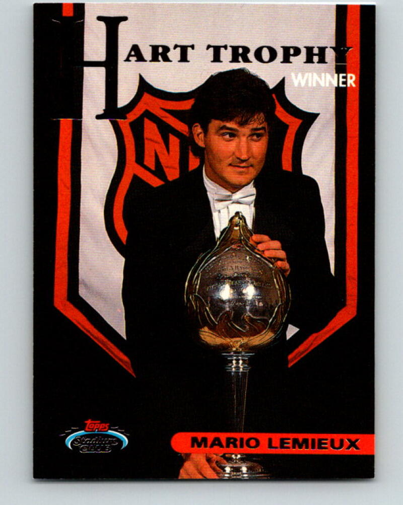 1993-94 Stadium Club #143 Mario Lemieux Hart Trophy V33379