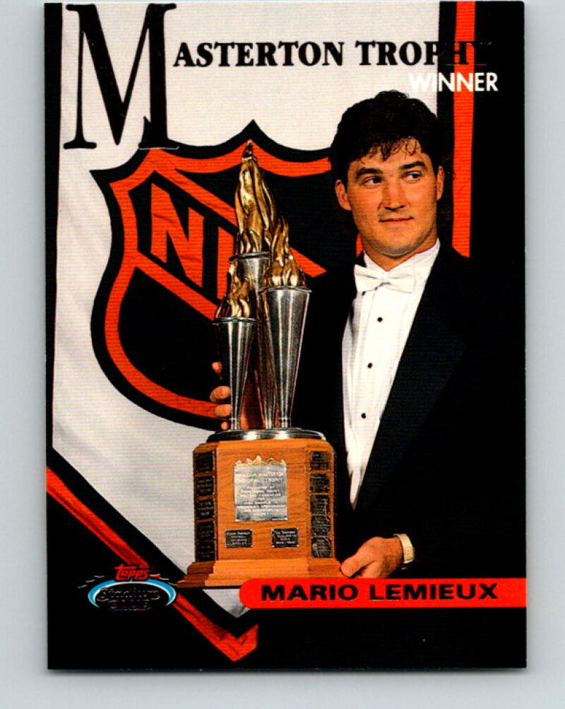 1993-94 Stadium Club #146 Mario Lemieux Masterton Trophy V33381