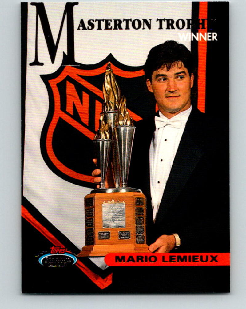 1993-94 Stadium Club #146 Mario Lemieux Masterton Trophy V33382