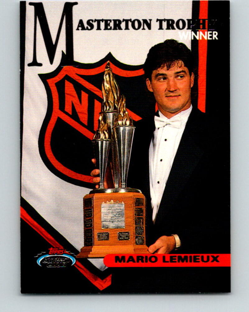 1993-94 Stadium Club #146 Mario Lemieux Masterton Trophy V33383