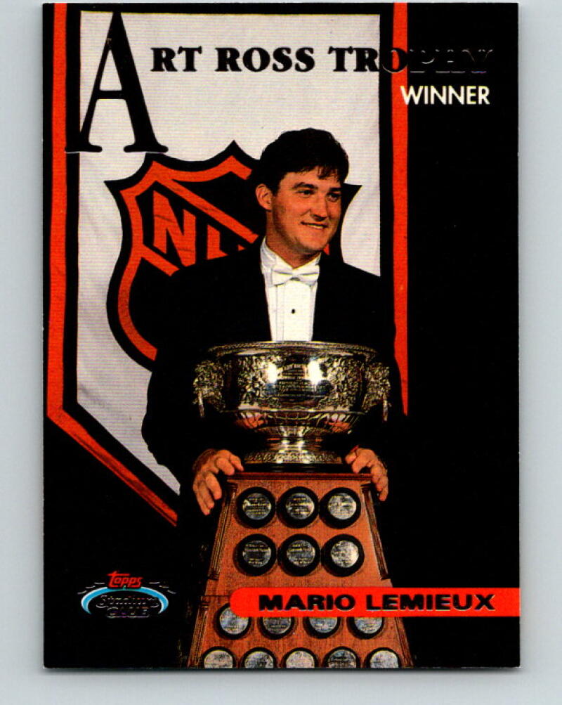 1993-94 Stadium Club #148 Mario Lemieux Art Ross Trophy V33384