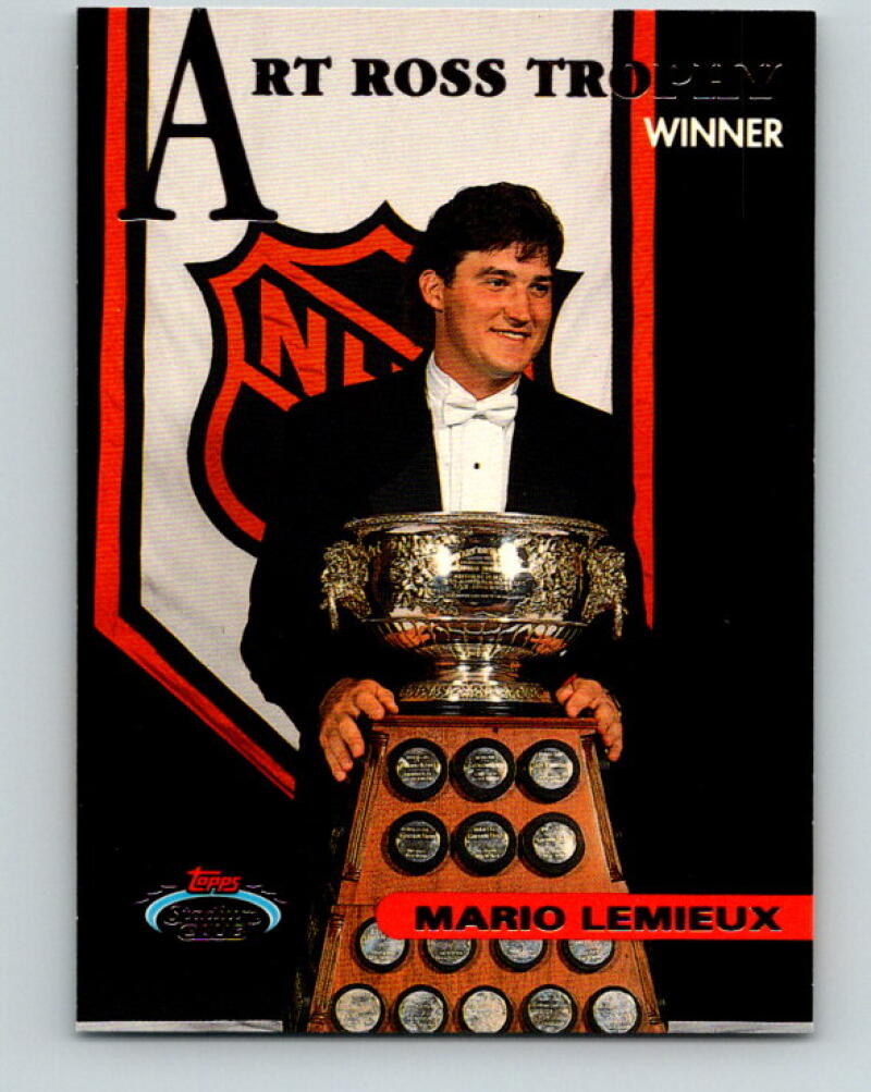 1993-94 Stadium Club #148 Mario Lemieux Art Ross Trophy V33386
