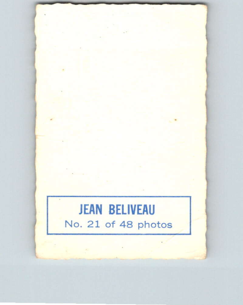 1970-71 O-Pee-Chee Deckle #21 Jean Beliveau   V33465