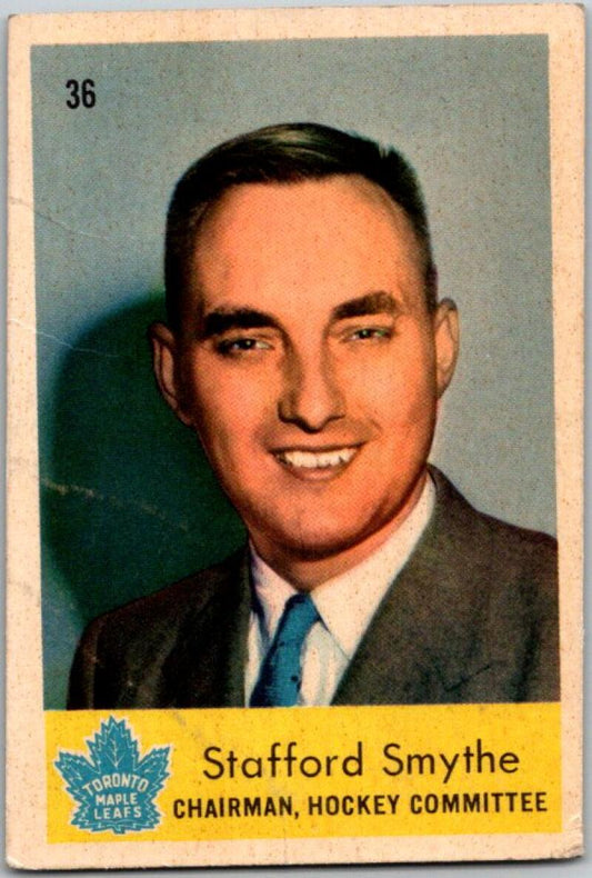 1959-60 Parkhurst #36 Stafford Smythe Toronto Maple Leafs V33523