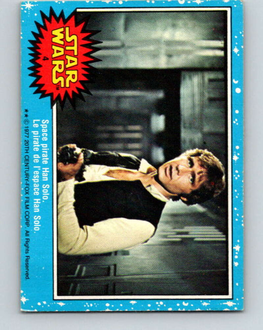 1977 OPC Star Wars #4 Space pirate Han Solo   V33544