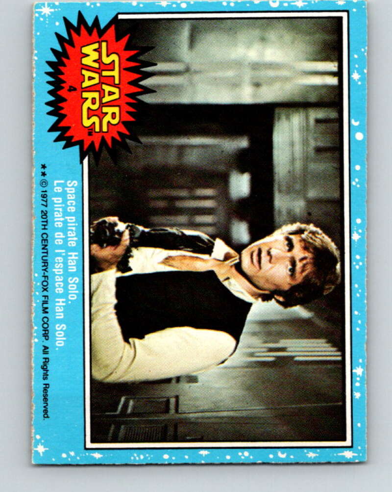 1977 OPC Star Wars #4 Space pirate Han Solo   V33545