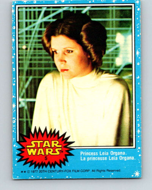 1977 OPC Star Wars #5 Princess Leia Organa   V33552