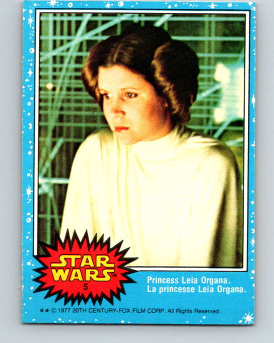 1977 OPC Star Wars #5 Princess Leia Organa   V33553