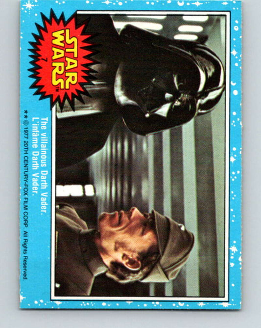 1977 OPC Star Wars #7 The villainous Darth Vader   V33559