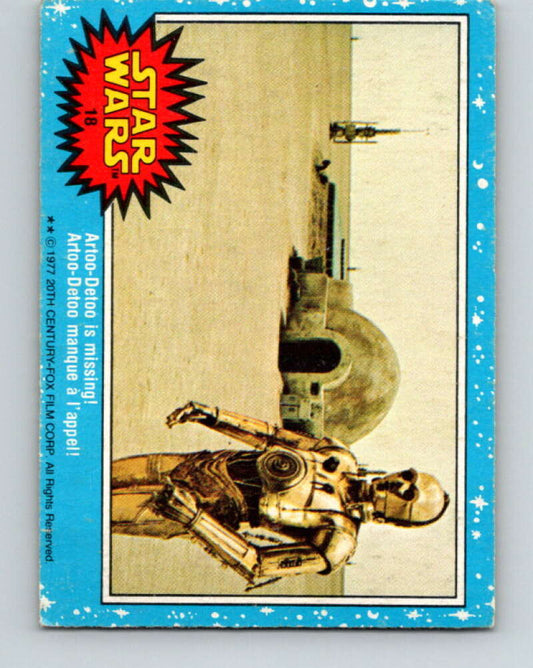 1977 OPC Star Wars #18 Artoo-Detoo is missing!   V33617