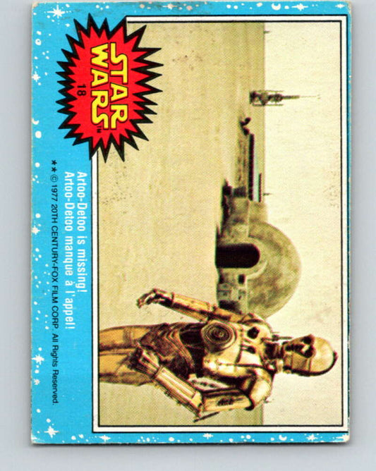 1977 OPC Star Wars #18 Artoo-Detoo is missing!   V33621