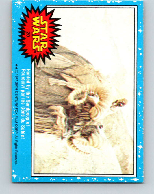 1977 OPC Star Wars #20 Hunted by the Sandpeople!   V33624