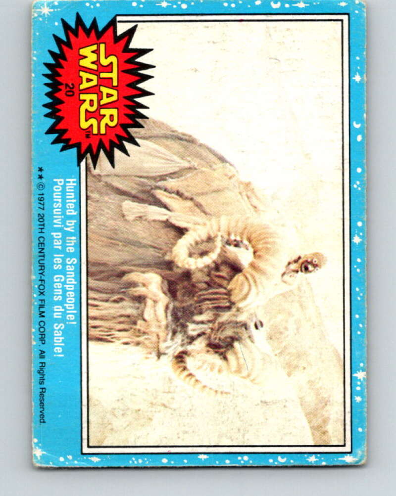 1977 OPC Star Wars #20 Hunted by the Sandpeople!   V33627