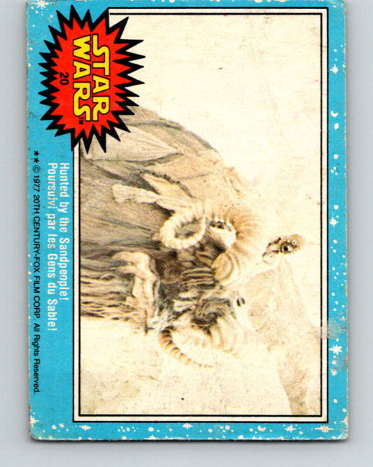 1977 OPC Star Wars #20 Hunted by the Sandpeople!   V33630