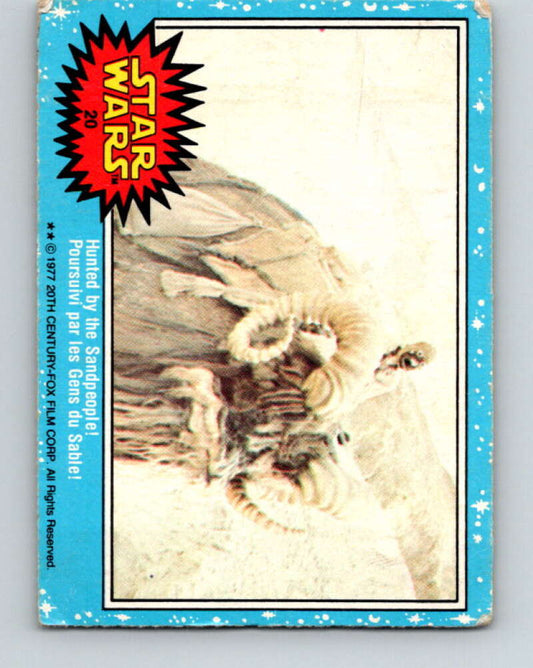 1977 OPC Star Wars #20 Hunted by the Sandpeople!   V33631