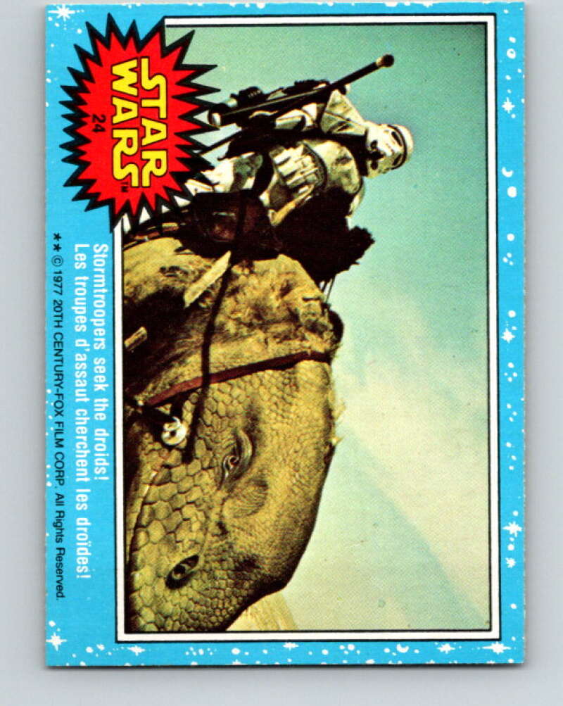 1977 OPC Star Wars #24 Stormtroopers seek the droids!   V33648