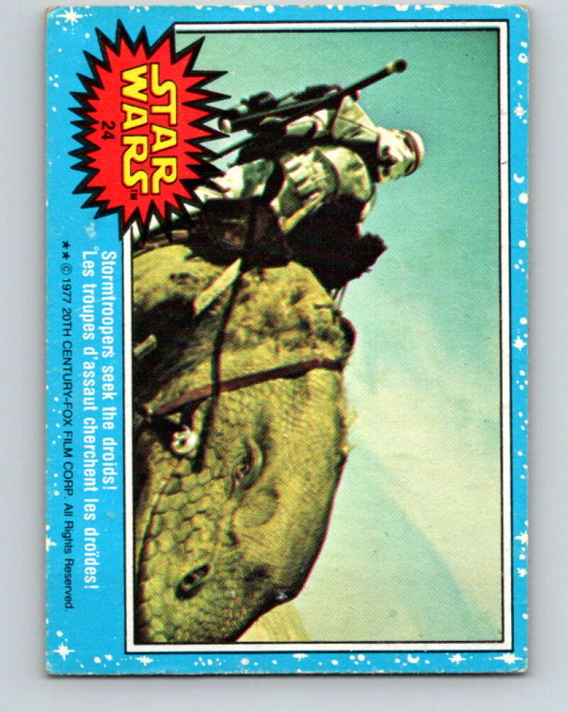 1977 OPC Star Wars #24 Stormtroopers seek the droids!   V33649