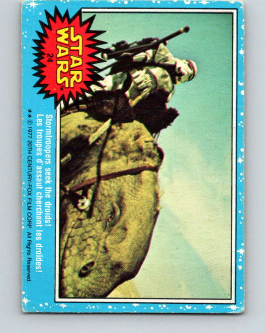 1977 OPC Star Wars #24 Stormtroopers seek the droids!   V33654