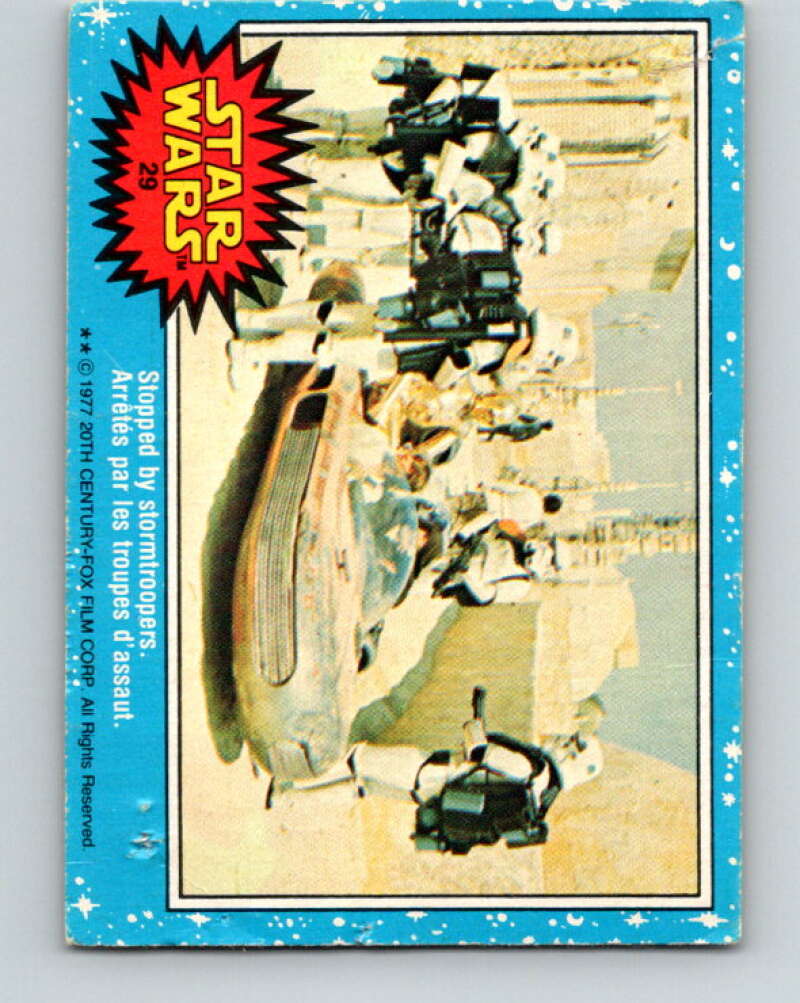 1977 OPC Star Wars #29 Stopped by stormtroopers   V33683