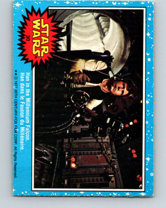 1977 OPC Star Wars #30 Han in the Millennium Falcon   V33686