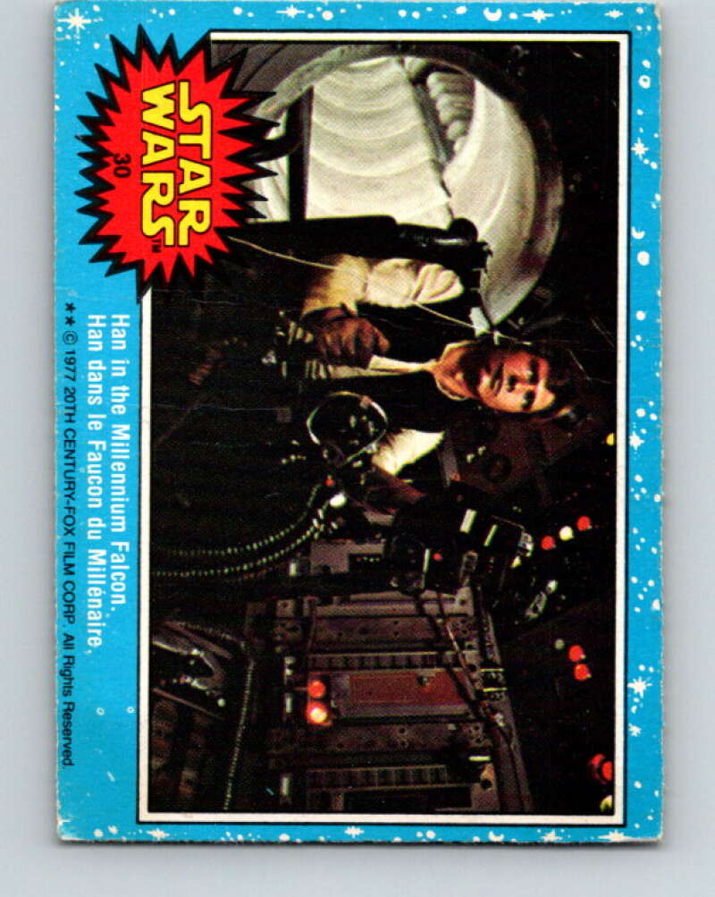 1977 OPC Star Wars #30 Han in the Millennium Falcon   V33687